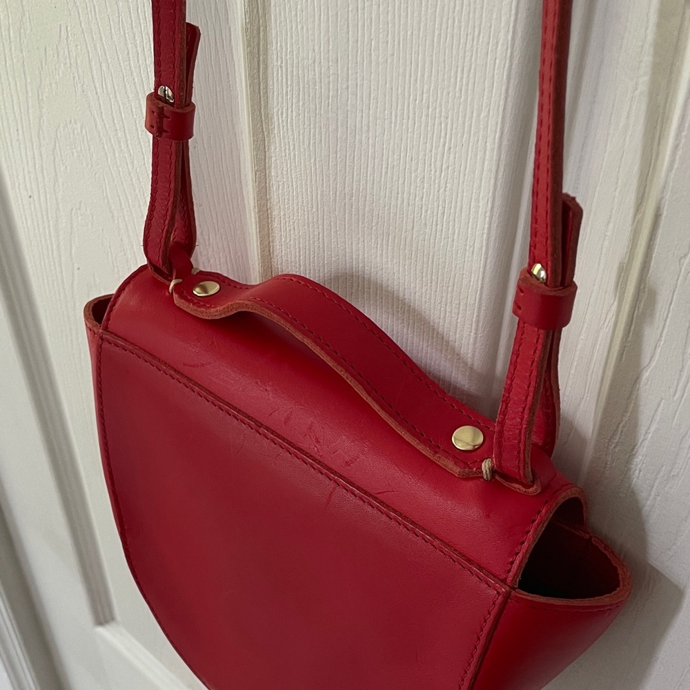 CLARE V ELODIE Tomato Red Bag - Picture 11 of 16